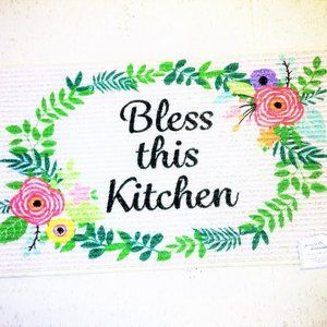 "Bless this kitchen" mat